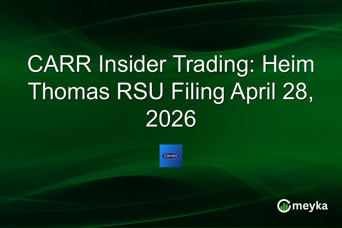 CARR Insider Trading: Heim Thomas RSU Filing April 28, 2026