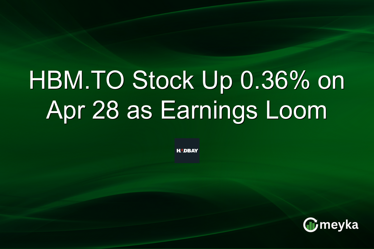 HBM.TO Stock Up 0.36% on Apr 28 as Earnings Loom