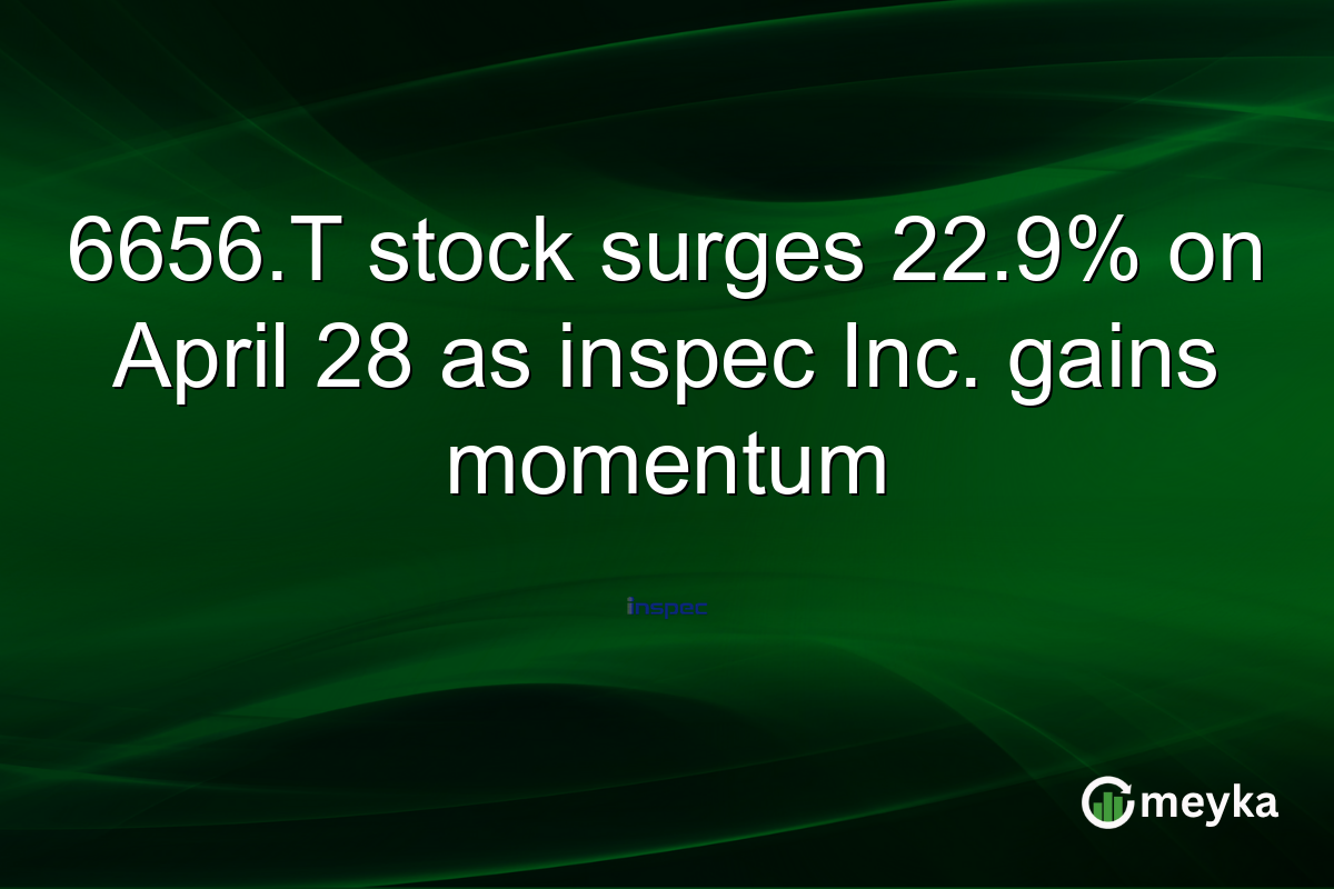 6656.T stock surges 22.9% on April 28 as inspec Inc. gains momentum