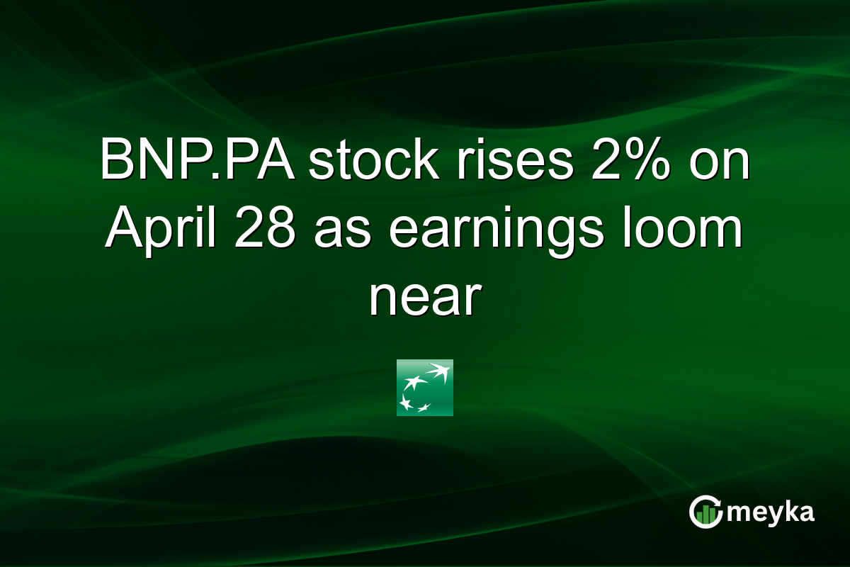 BNP.PA stock rises 2% on April 28 as earnings loom near