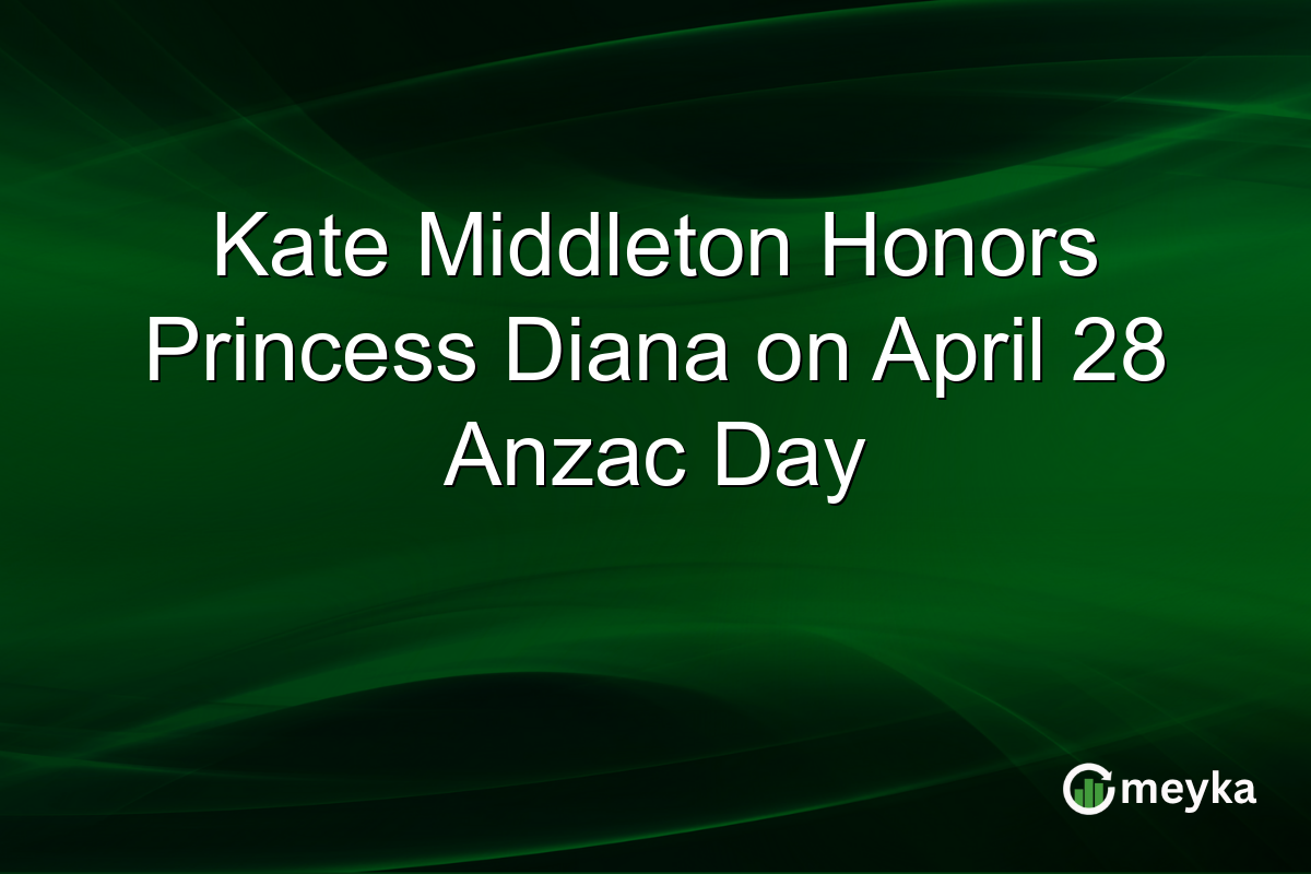 Kate Middleton Honors Princess Diana on April 28 Anzac Day