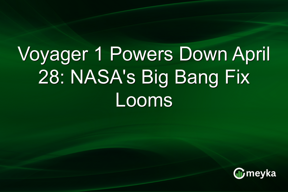 Voyager 1 Powers Down April 28: NASA’s Big Bang Fix Looms