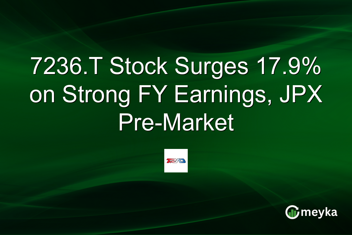 7236.T Stock Surges 17.9% on Strong FY Earnings, JPX Pre-Market