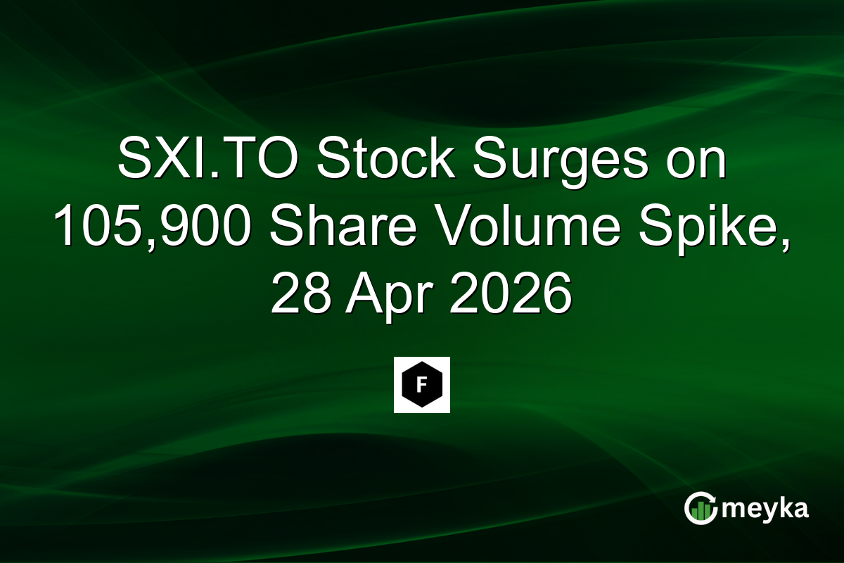SXI.TO Stock Surges on 105,900 Share Volume Spike, 28 Apr 2026