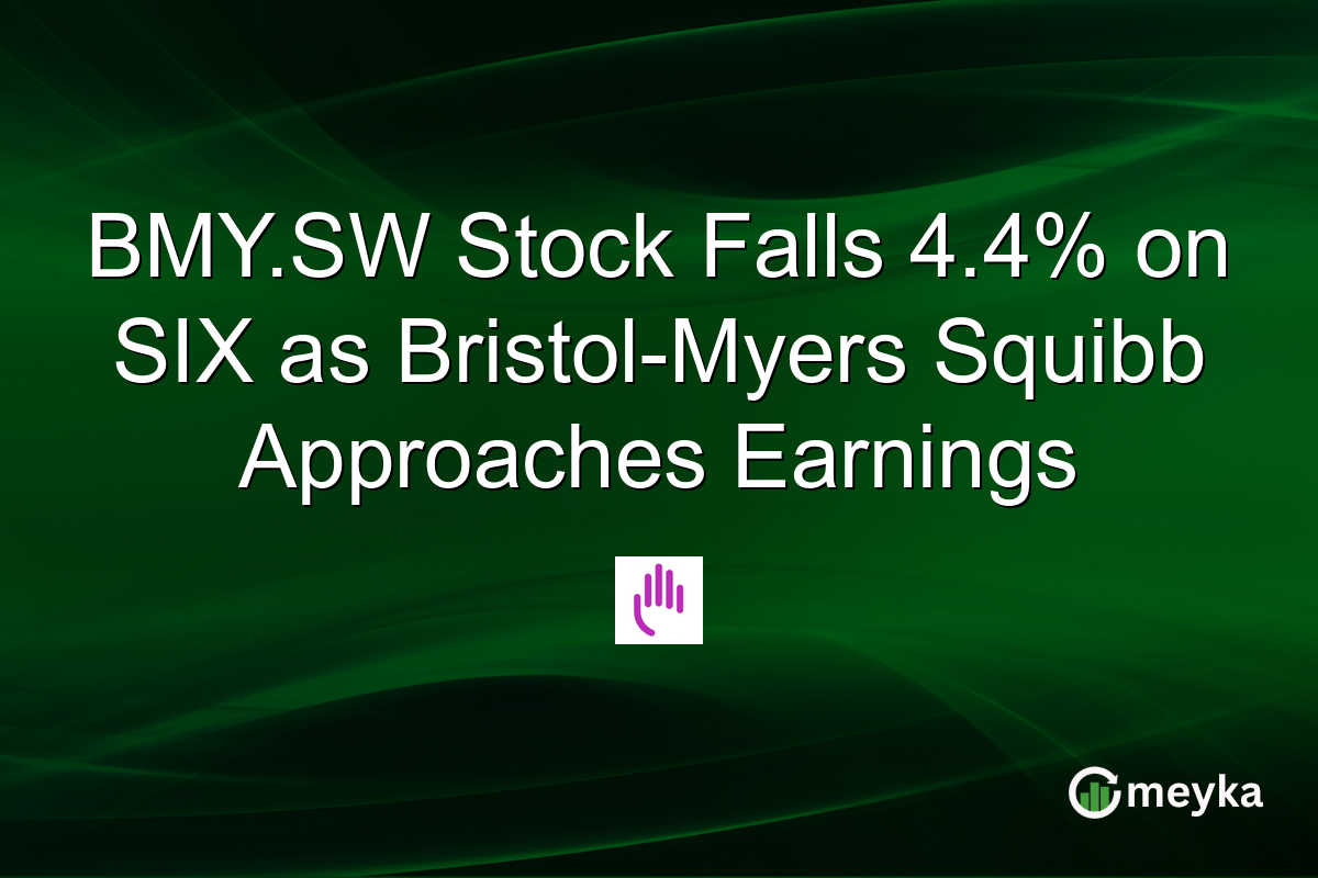 BMY.SW Stock Falls 4.4% on SIX as Bristol-Myers Squibb Approaches Earnings