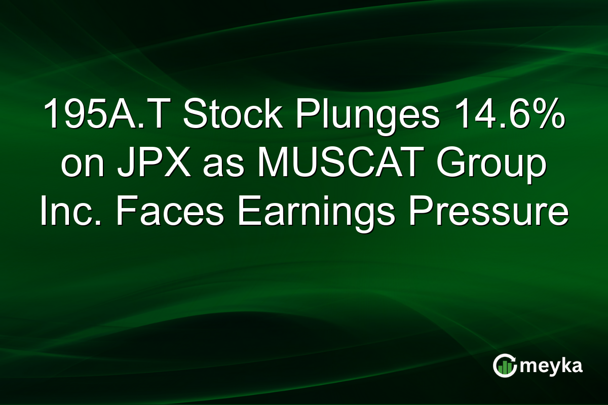 195A.T Stock Plunges 14.6% on JPX as MUSCAT Group Inc. Faces Earnings Pressure