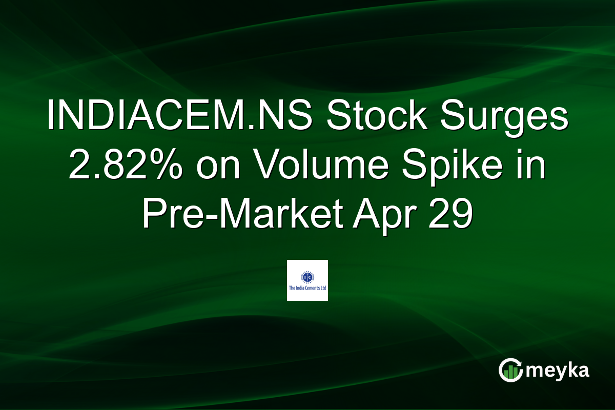 INDIACEM.NS Stock Surges 2.82% on Volume Spike in Pre-Market Apr 29