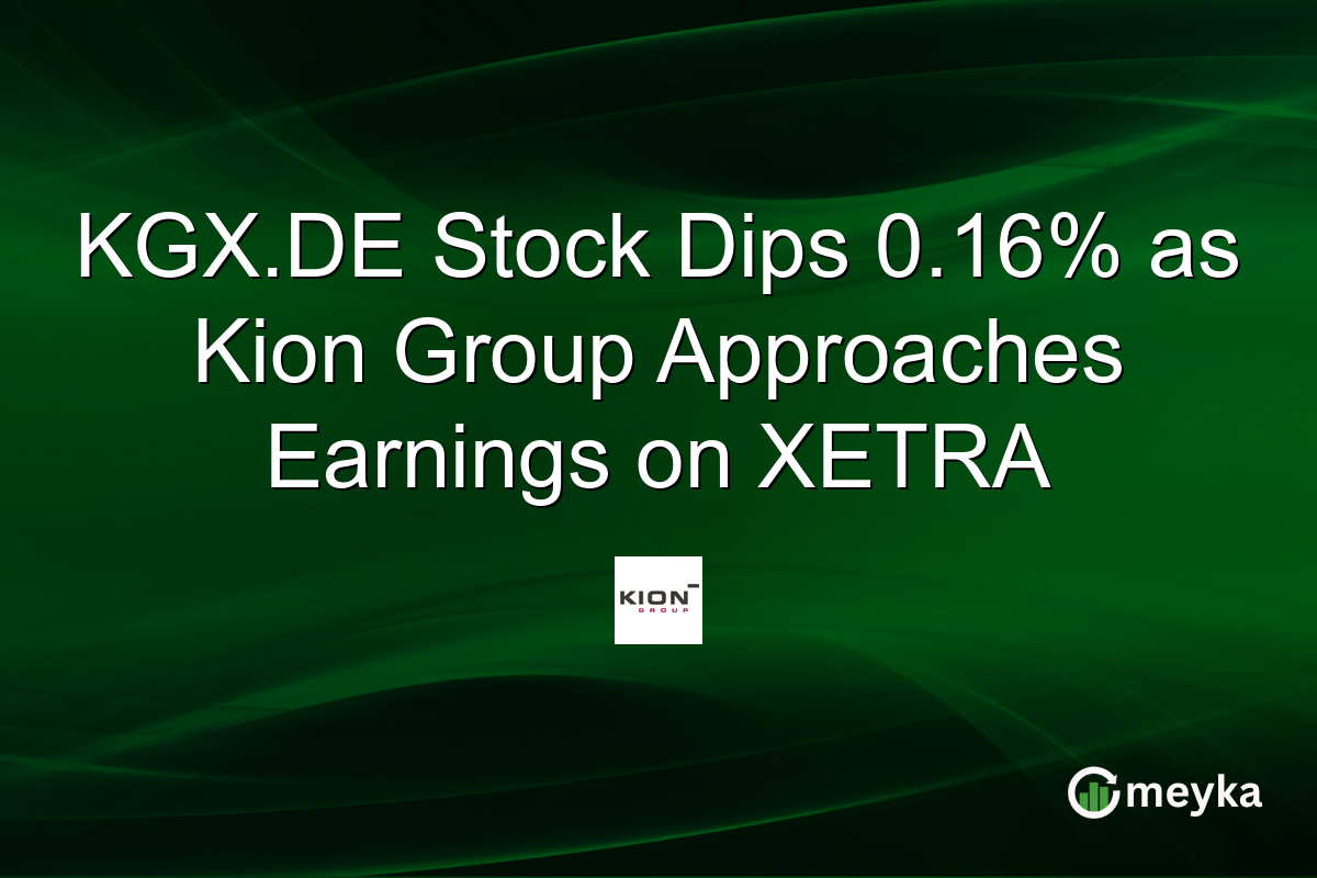 KGX.DE Stock Dips 0.16% as Kion Group Approaches Earnings on XETRA