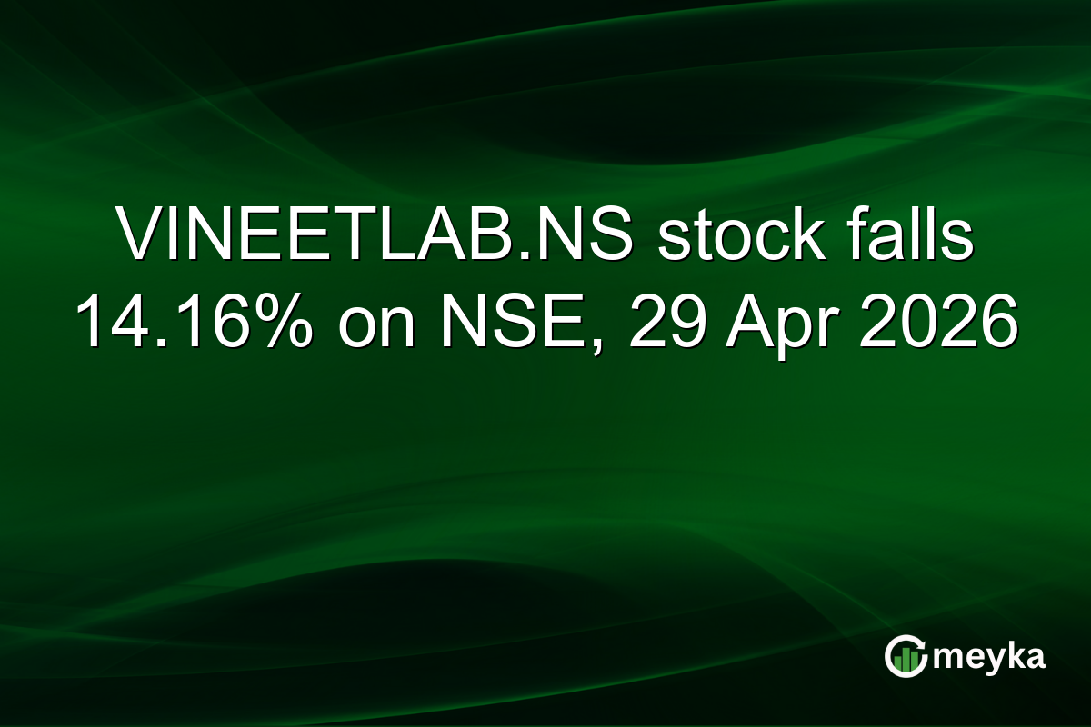 VINEETLAB.NS stock falls 14.16% on NSE, 29 Apr 2026