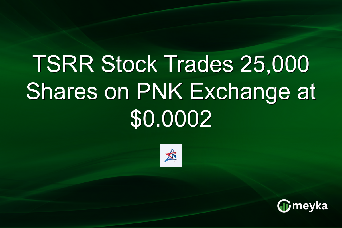 TSRR Stock Trades 25,000 Shares on PNK Exchange at $0.0002