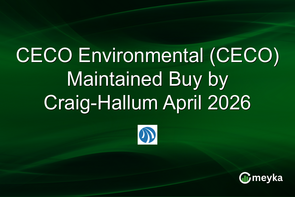 CECO Environmental (CECO) Maintained Buy by Craig-Hallum April 2026