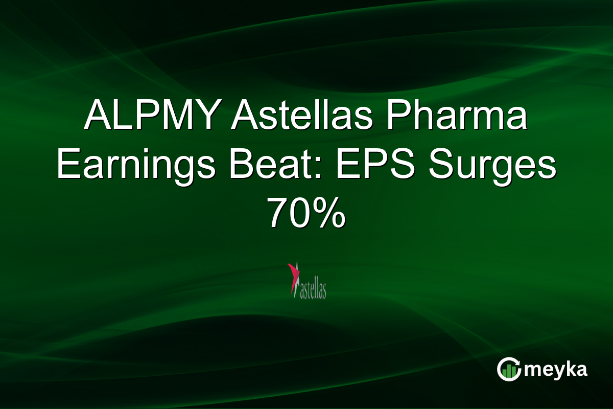 ALPMY Astellas Pharma Earnings Beat: EPS Surges 70%