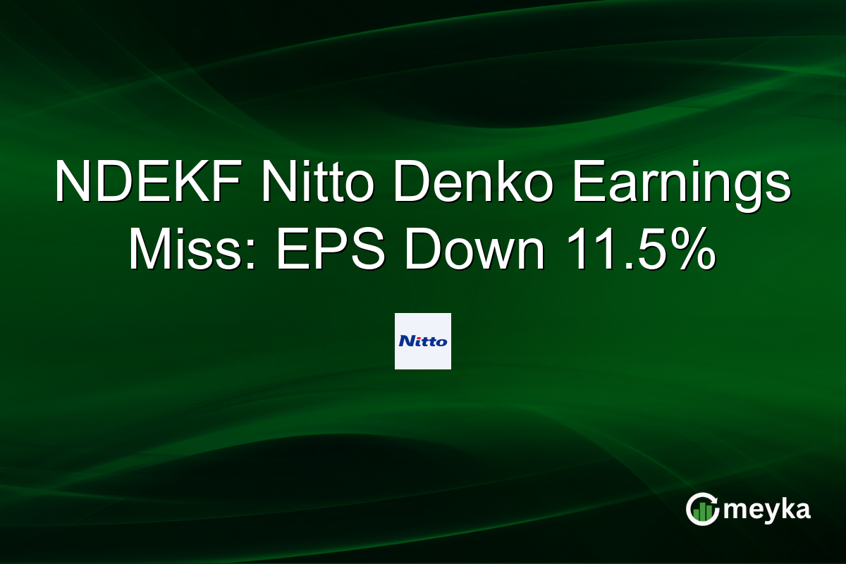 NDEKF Nitto Denko Earnings Miss: EPS Down 11.53%