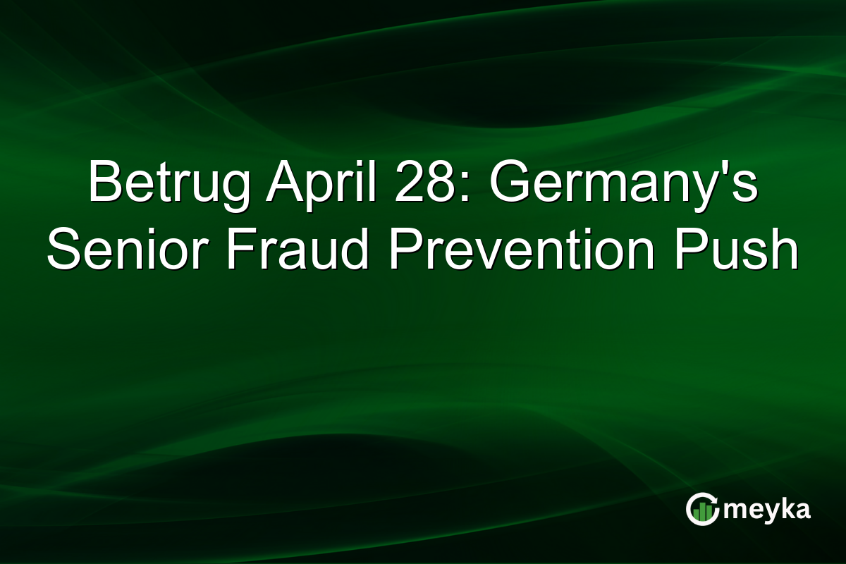 Betrug April 28: Germany’s Senior Fraud Prevention Push