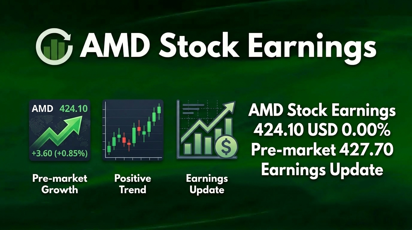 AMD Stock Earnings Update as Shares Hold at 424.10 USD and Rise 0.85% in Pre-Market Trading