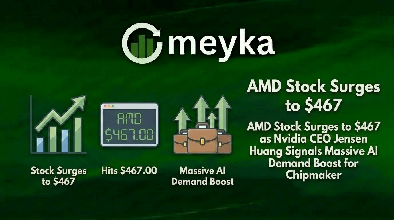 AMD Stock Surges to $467 as Nvidia CEO Jensen Huang Signals Massive AI Demand Boost for Chipmaker