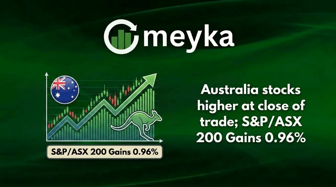 Australia stocks higher at close of trade; S&P/ASX 200 Gains 0.96%