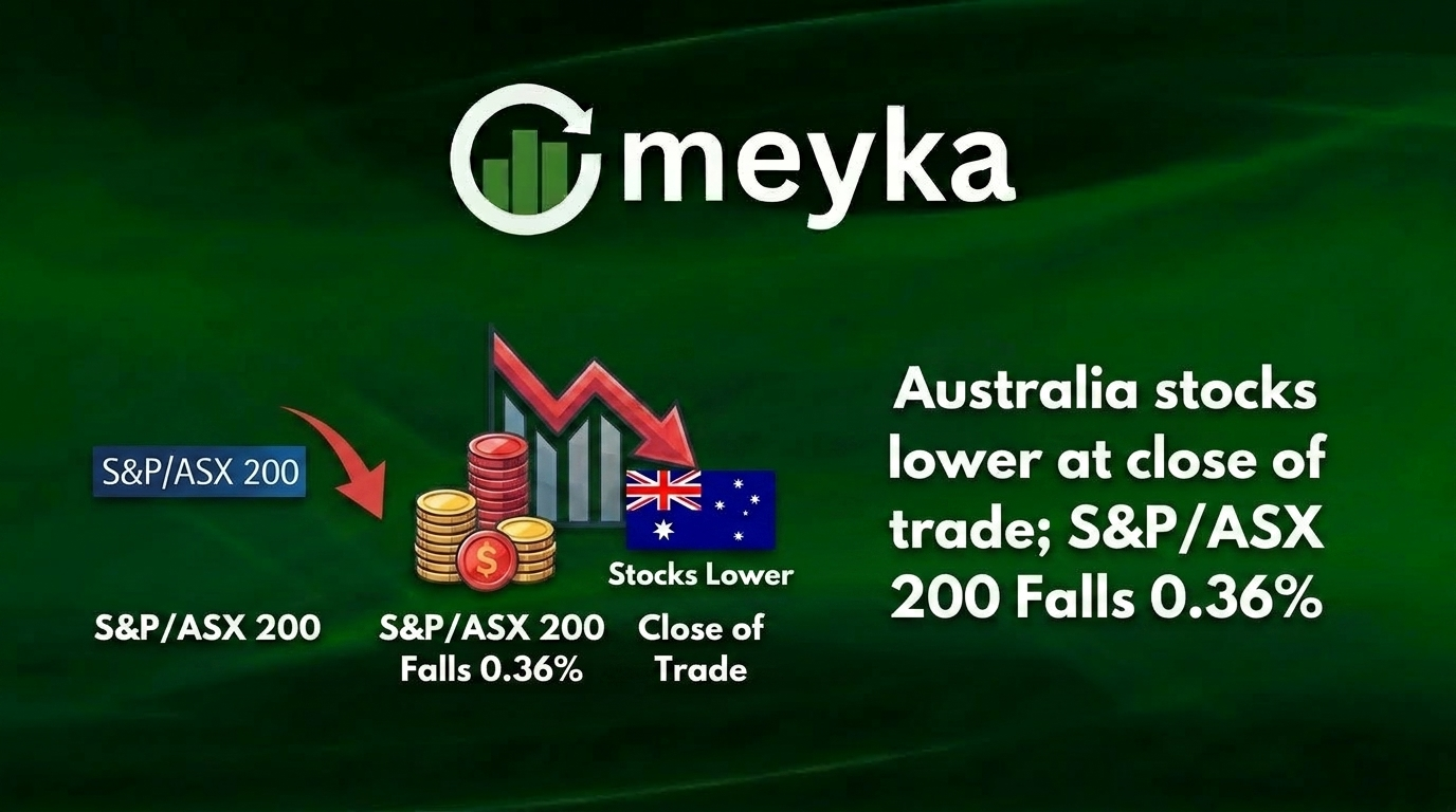 Australia stocks lower at close of trade; S&P/ASX 200 Falls 0.36%