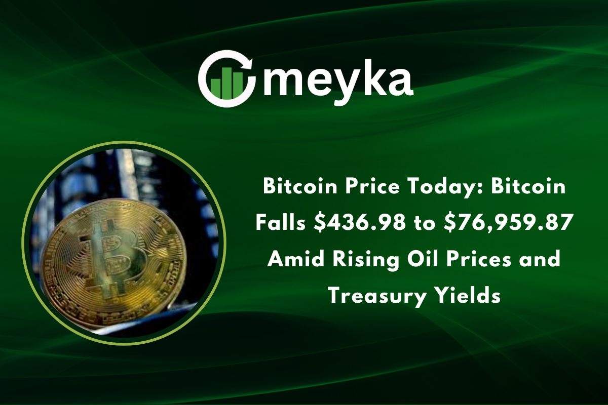 Bitcoin Price Today: Bitcoin Falls $436.98 to $76,959.87 Amid Rising Oil Prices and Treasury Yields