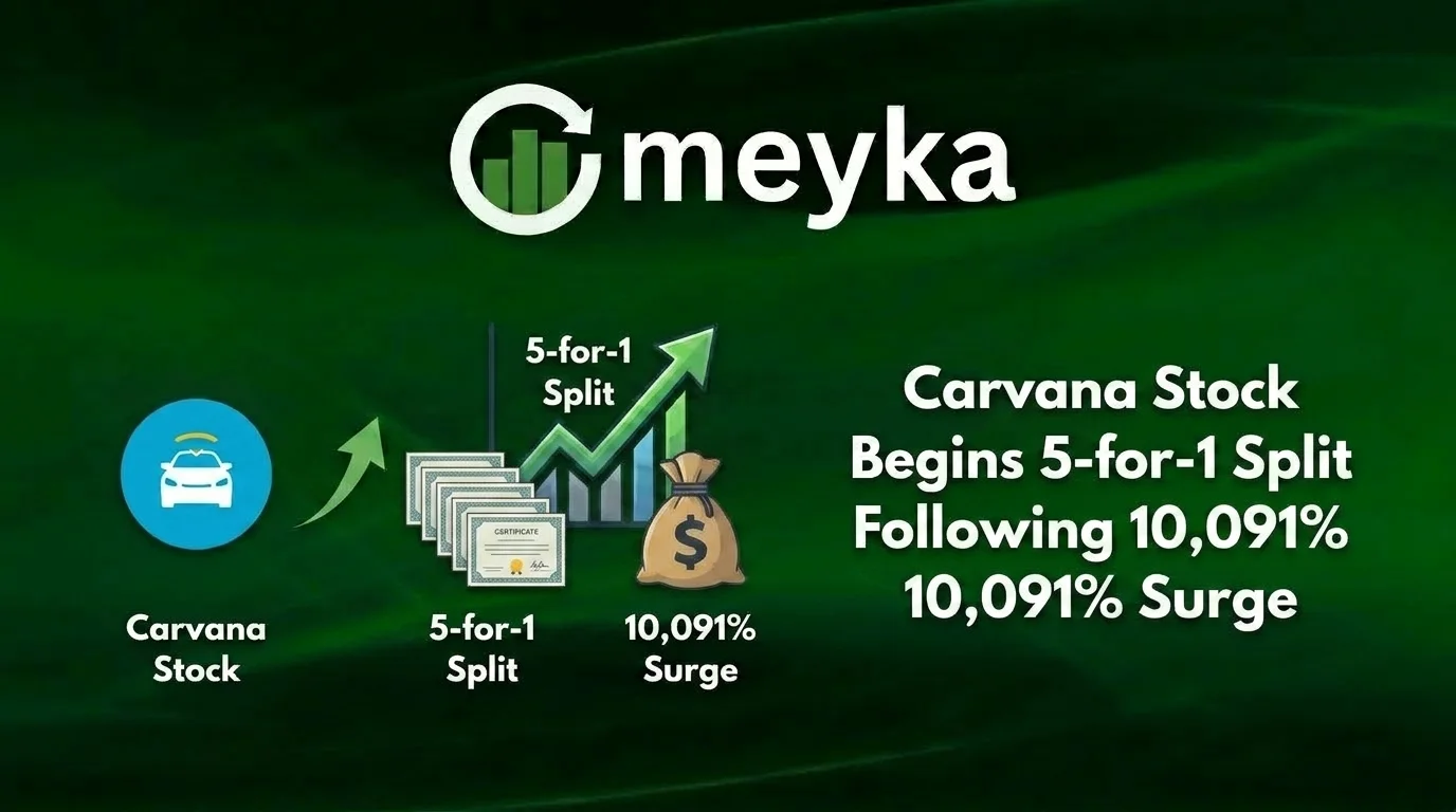 Carvana Stock Begins 5-for-1 Split Following 10,091% Surge