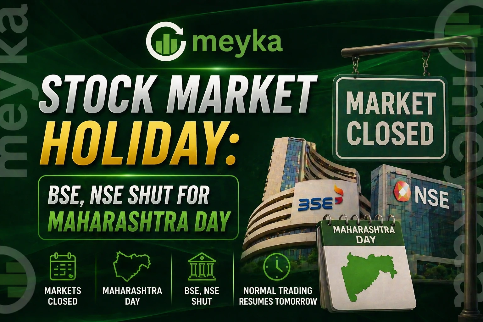 Stock Market Holiday: BSE, NSE Shut for Maharashtra Day 
