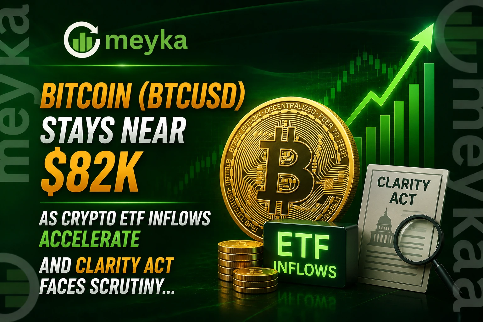 Bitcoin (BTCUSD) Stays Near $82K as Crypto ETF Inflows Accelerate and CLARITY Act Faces Scrutiny