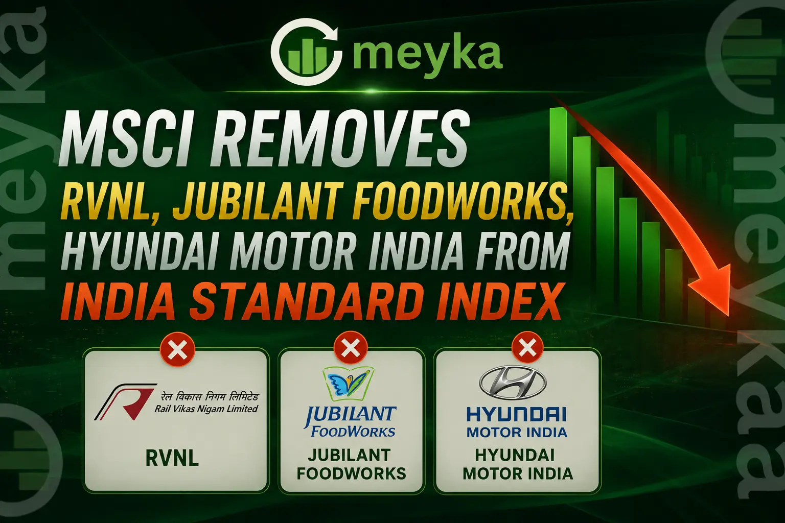 MSCI Removes RVNL, Jubilant FoodWorks, Hyundai Motor India From India Standard Index