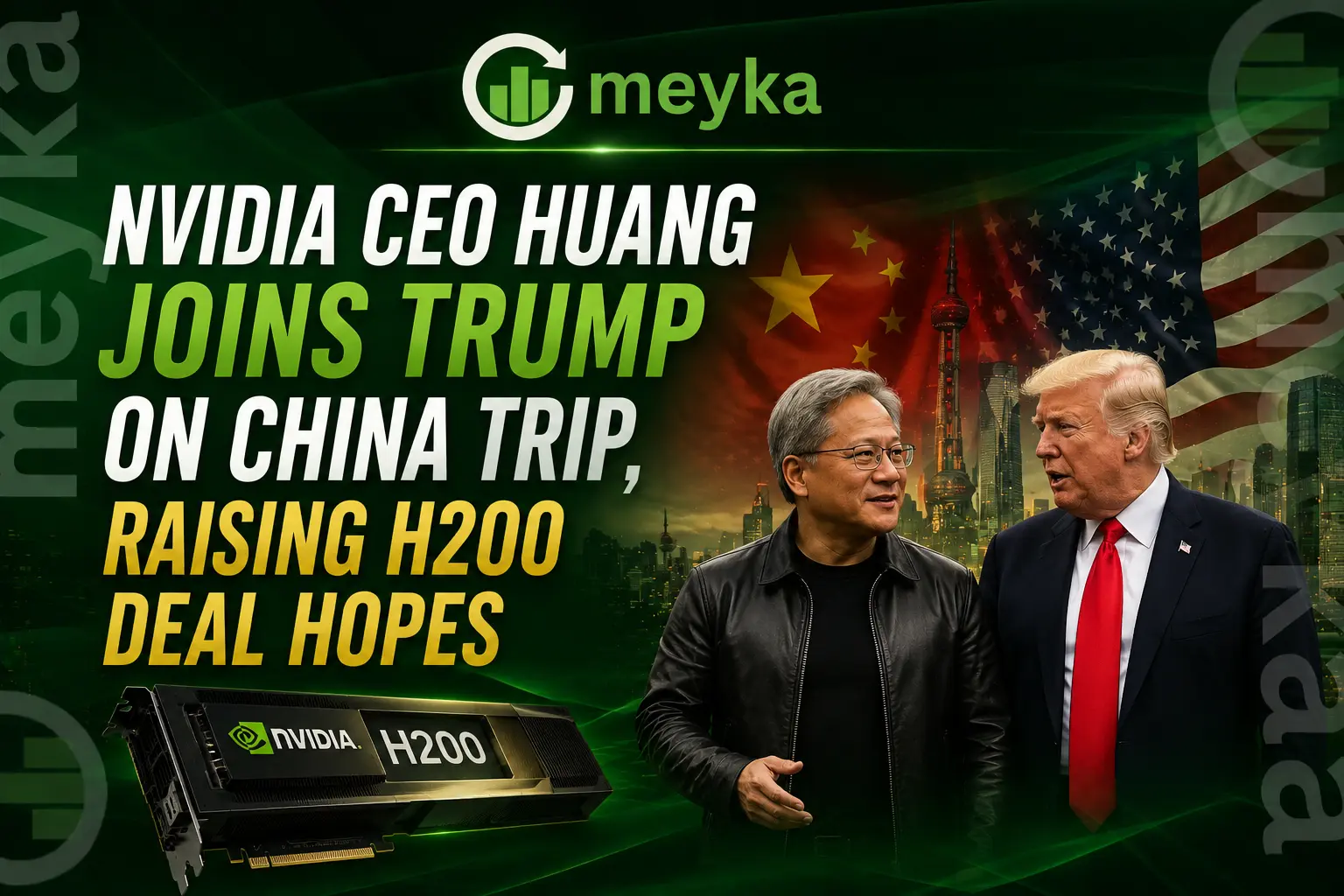 NVIDIA CEO Huang Joins Trump on China Trip, Raising H200 Deal Hopes