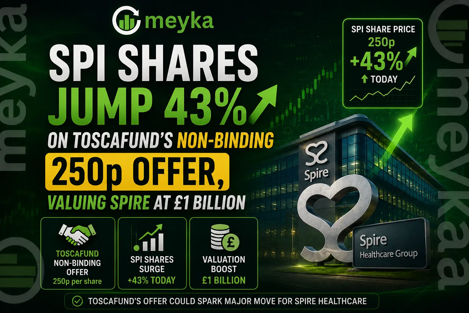 SPI Shares Jump 43% on Toscafund’s Non-Binding 250p Offer, Valuing Spire at £1 Billion