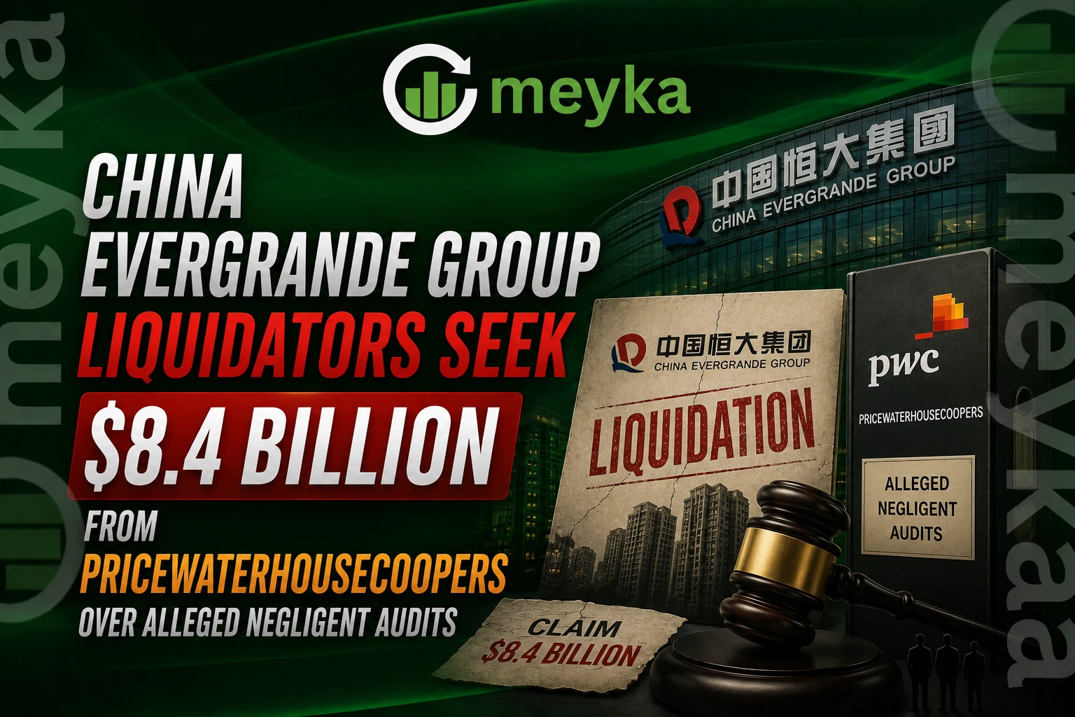 China Evergrande Group liquidators seek $8.4 billion from PricewaterhouseCoopers over alleged negligent audits