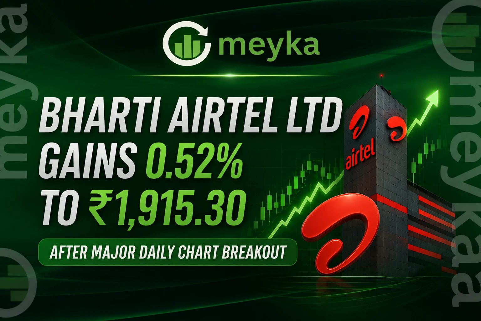Bharti Airtel Ltd Gains 0.52% to Rs 1,915.30 After Major Daily Chart Breakout