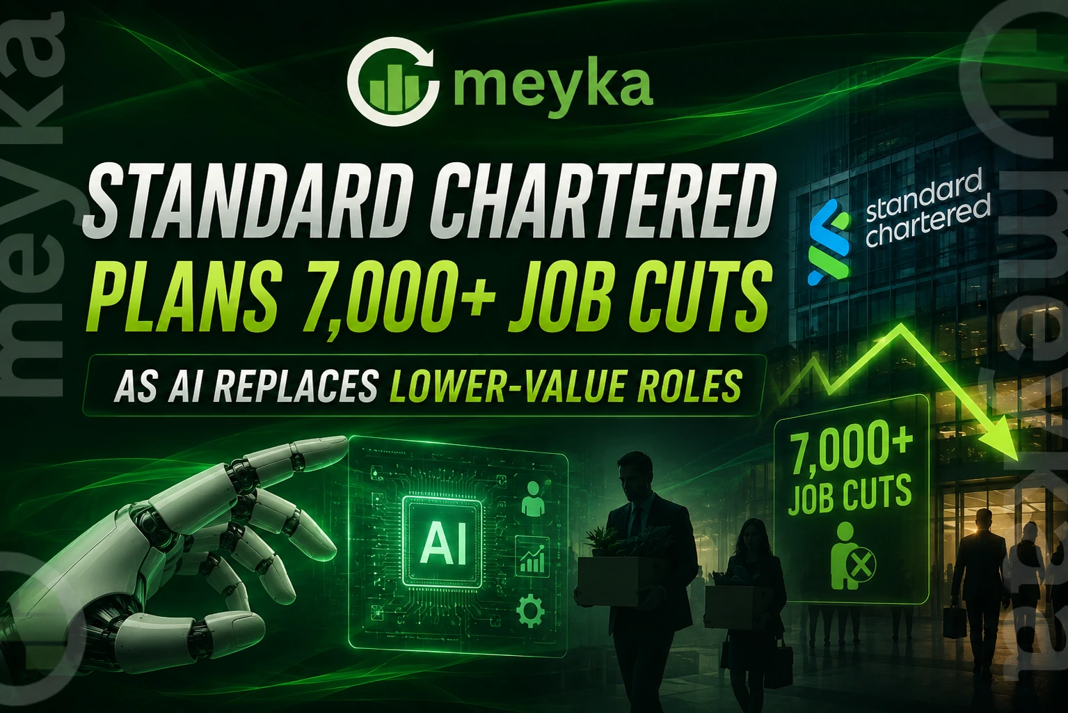 Standard Chartered Plans 7,000+ Job Cuts as AI Replaces Lower-Value Roles 