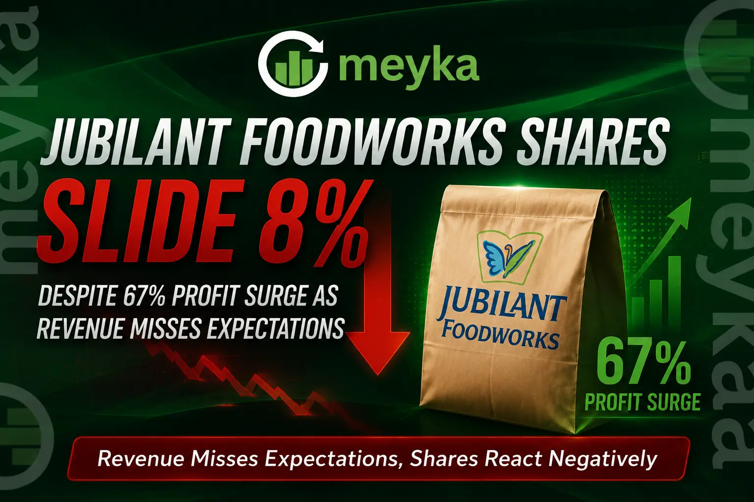 Jubilant FoodWorks Shares Slide 8% Despite 67% Profit Surge as Revenue Misses Expectations 