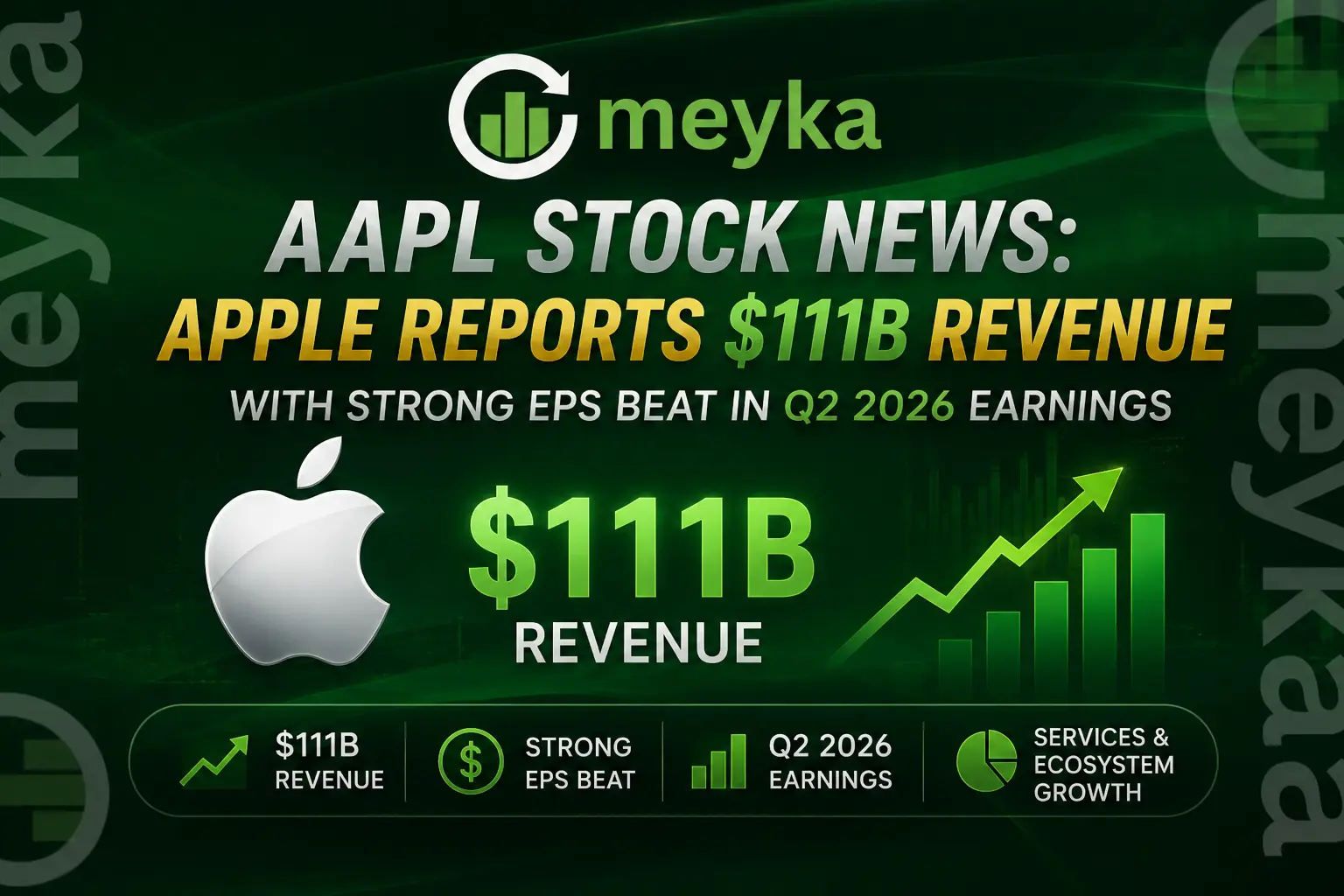 AAPL Stock News: Apple Reports $111B Revenue with Strong EPS Beat in Q2 2026 Earnings