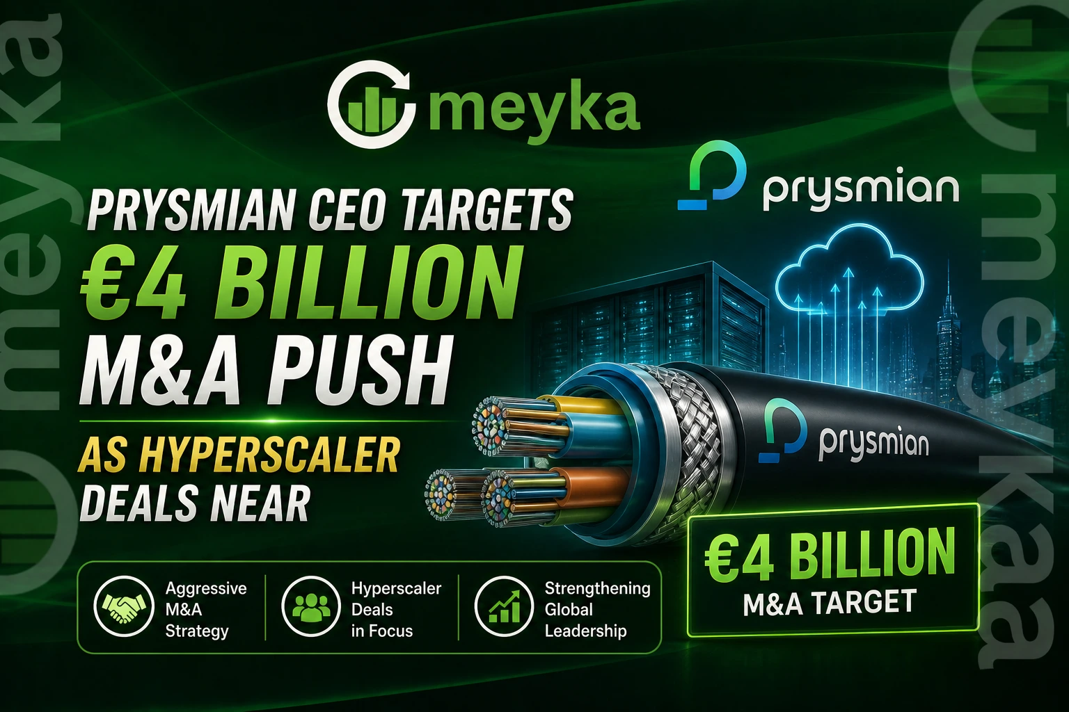 Prysmian CEO Targets €4 Billion M&A Push as Hyperscaler Deals Near
