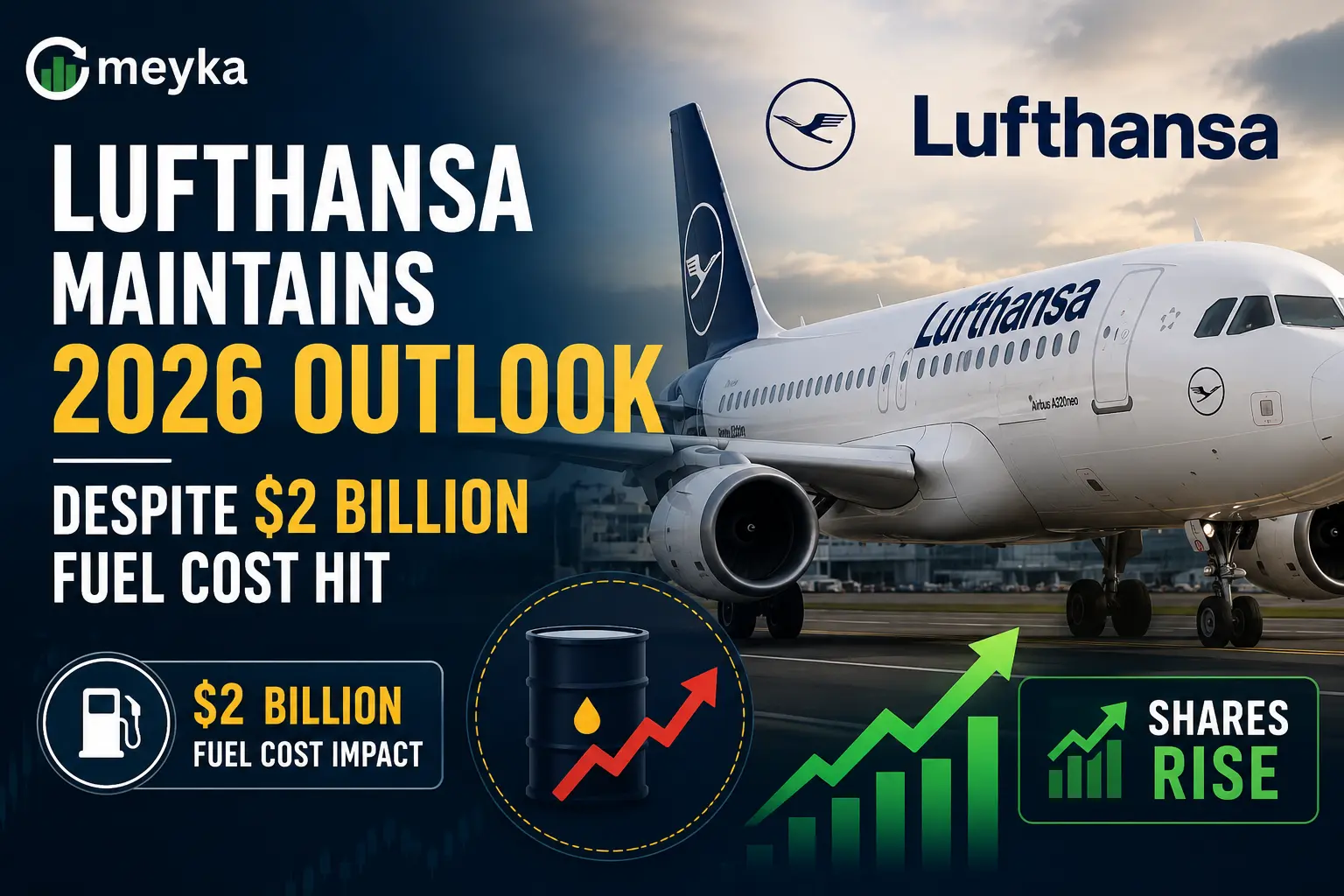 Lufthansa maintains 2026 outlook despite $2 billion fuel cost hit, shares rise