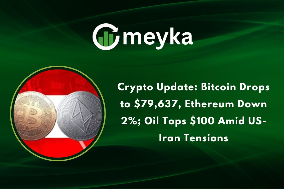 Crypto Update: Bitcoin Drops to $79,637, Ethereum Down 2%; Oil Tops $100 Amid US-Iran Tensions.