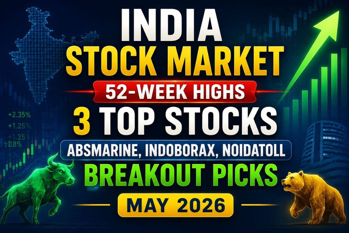 India Stock Market 52-Week Highs 3 Top Stocks ABSMARINE, INDOBORAX, NOIDATOLL Breakout Picks May 2026