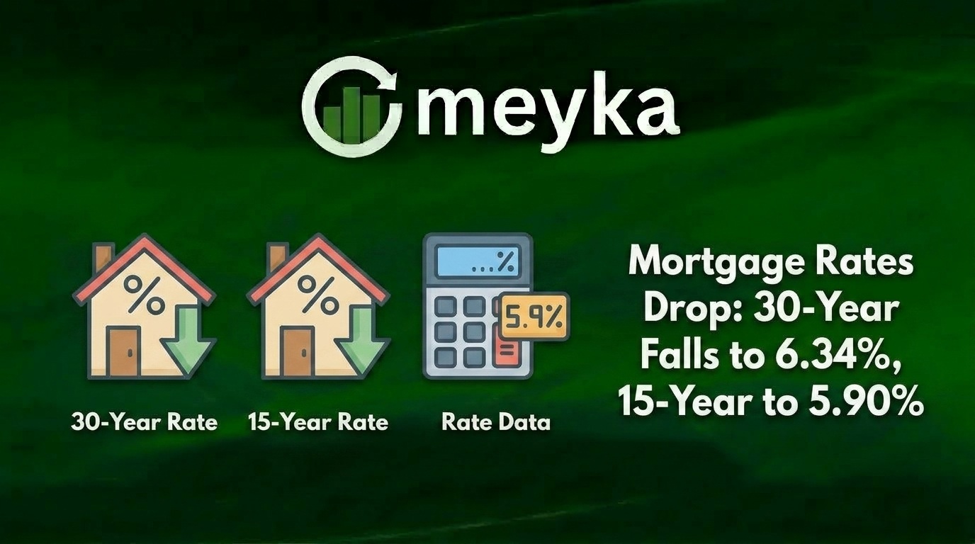 Mortgage Rates Drop: 30-Year Falls to 6.34%, 15-Year to 5.90%