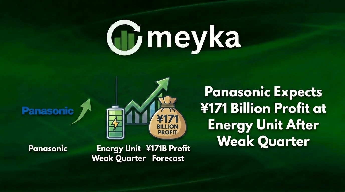 Panasonic Expects ¥171 Billion Profit at Energy Unit After Weak Quarter