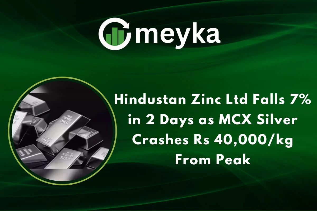 Hindustan Zinc Ltd Falls 7% in 2 Days as MCX Silver Crashes Rs 40,000/kg From Peak