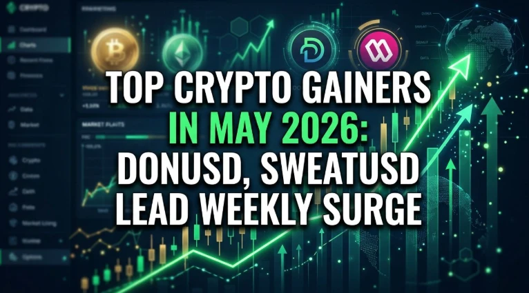 Top Crypto Gainers in May 2026: DONUSD, SWEATUSD Lead Weekly Surge