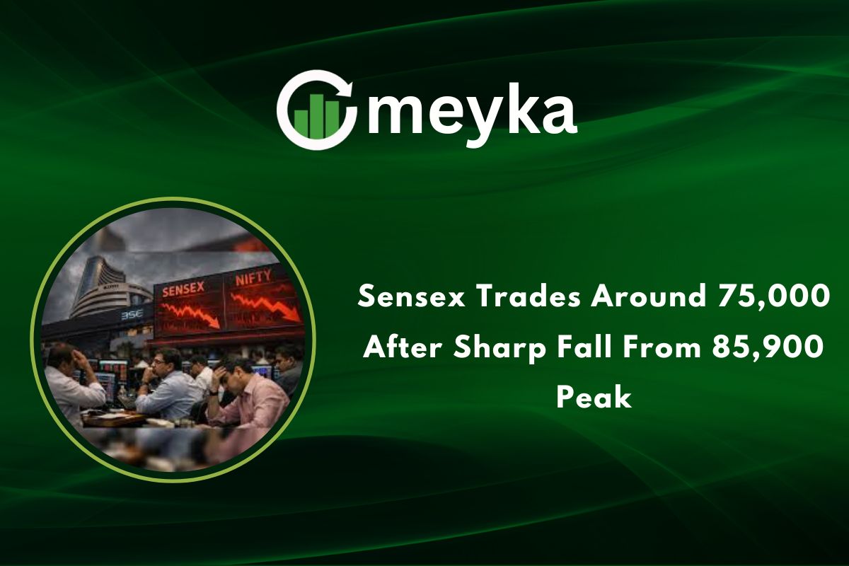 Sensex Trades Around 75,000 After Sharp Fall From 85,900 Peak