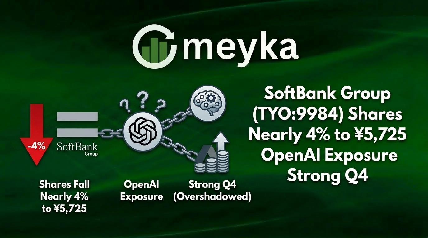 SoftBank Group (TYO:9984) Shares Fall Nearly 4% to ¥5,725 as OpenAI Exposure Overshadows Strong Q4