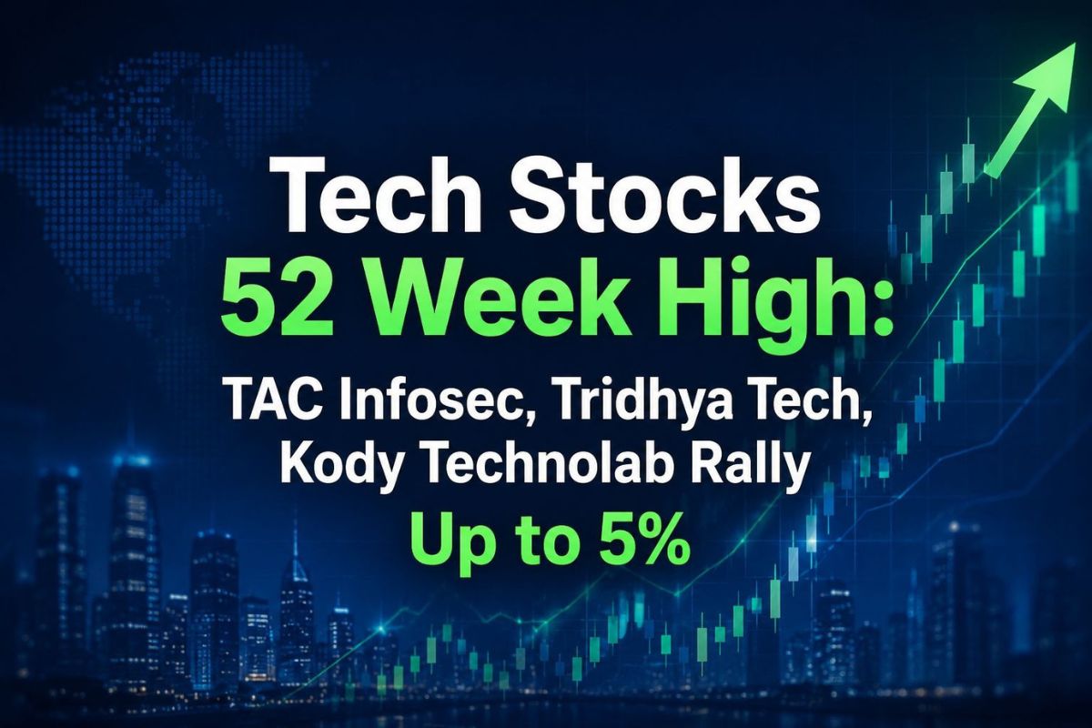 Tech Stocks 52 Week High: TAC Infosec, Tridhya Tech, Kody Technolab Rally Up to 5%