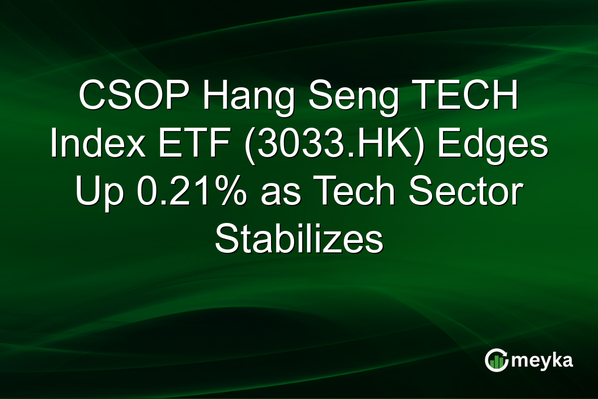CSOP Hang Seng TECH Index ETF (3033.HK) Edges Up 0.21% as Tech Sector Stabilizes