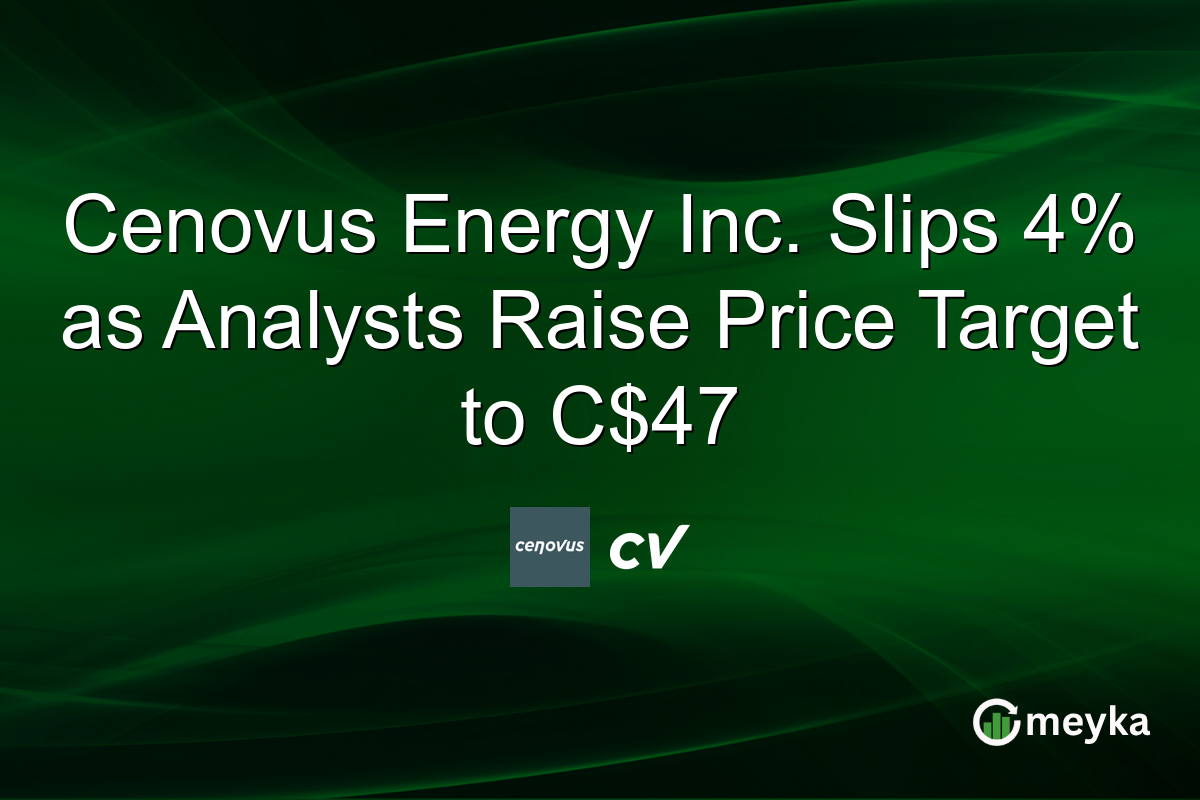 Cenovus Energy Inc. Slips 4% as Analysts Raise Price Target to C$47