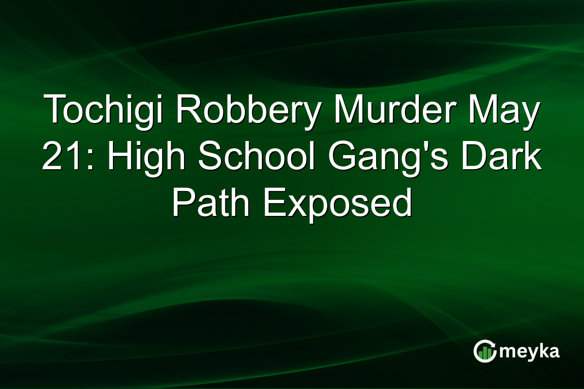 Tochigi Robbery Murder May 21: High School Gang’s Dark Path Exposed