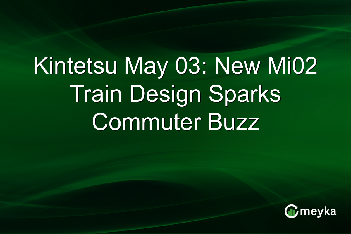Kintetsu May 03: New Mi02 Train Design Sparks Commuter Buzz