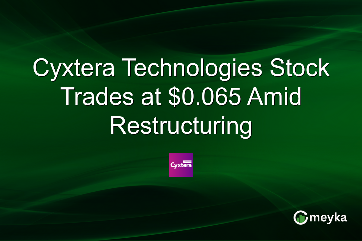 Cyxtera Technologies Stock Trades at $0.065 Amid Restructuring